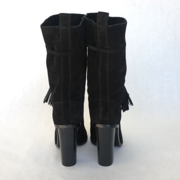 Lanvin Black Suede Tassel Boots - Picture 4 of 6